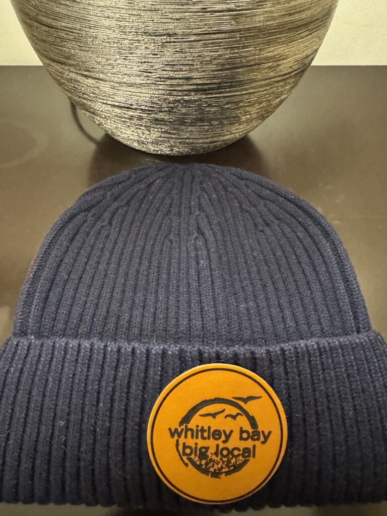 Thick Knit Beanie with Custom Leather Patch